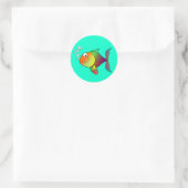 Sticker Rond Poisson : bulles (Sac)