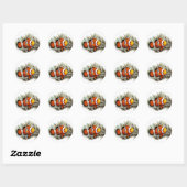 Sticker Rond Poisson clown (Feuille)