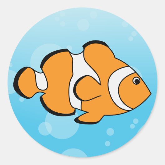 Sticker Rond Poisson clown (Devant)