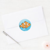 Sticker Rond Poisson clown (Enveloppe)