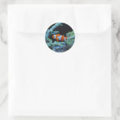 Sticker Rond Poisson clown en corail (Sac)