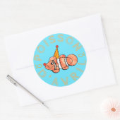 Sticker Rond Poisson d’Avril / April Fool's Fish (Enveloppe)