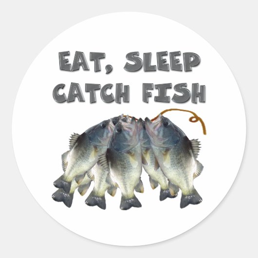 Sticker Rond poisson de capture (Devant)