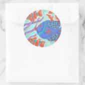 Sticker Rond Poisson de couleur pop (Sac)