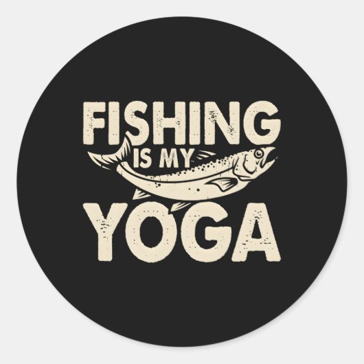 Sticker Rond Poisson de pêche pour poisson de pêche (Devant)