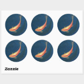 Sticker Rond Poisson d'or (Feuille)