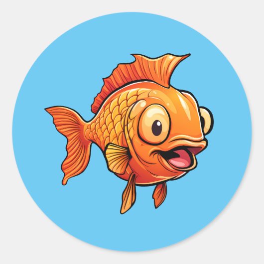 Sticker Rond Poisson d'or (Devant)
