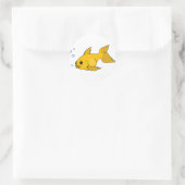 Sticker Rond Poisson d'or mousseux (Sac)