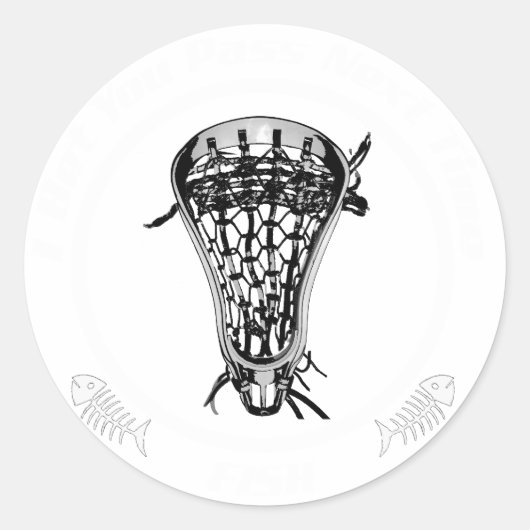 Sticker Rond Poisson du col Lacrosse (Devant)