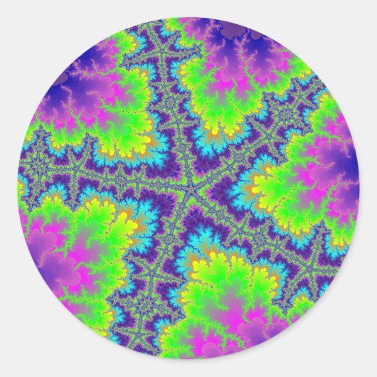 Sticker Rond Poisson-étoile de récif pourpre (Devant)