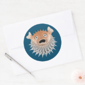 Sticker Rond Poisson-fleur choqué (Enveloppe)