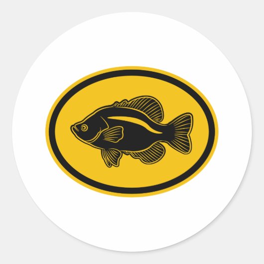 Sticker Rond Poisson merdique (Devant)