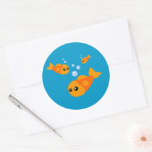 Sticker Rond Poisson mignon (Enveloppe)