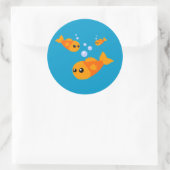 Sticker Rond Poisson mignon (Sac)