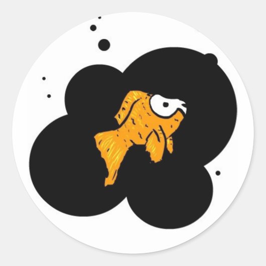 Sticker Rond Poisson mort (Devant)