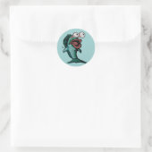 Sticker Rond Poisson rayé (Sac)