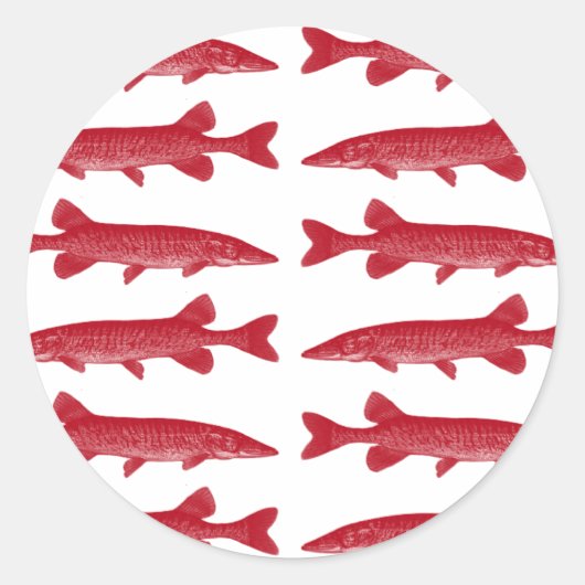 Sticker Rond Poisson roux (Devant)