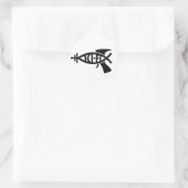 Sticker Rond Poisson Sci-Fi (Sac)