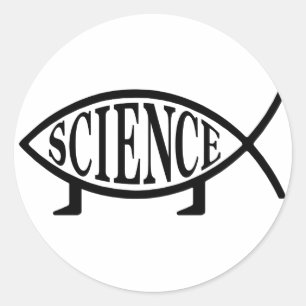 Sticker Rond Poisson scientifique