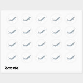 Sticker Rond Poisson Sturgeon (Feuille)