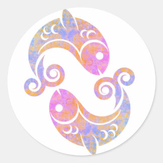 Sticker Rond poissons