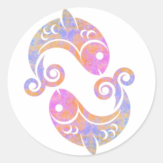 Sticker Rond poissons (Devant)