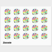 Sticker Rond Poissons (Feuille)