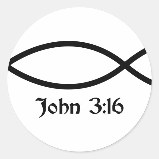 Sticker Rond Poissons de 3h16 de John (Devant)