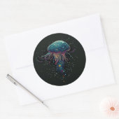 Sticker Rond Poissons de l'espace (Enveloppe)