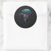 Sticker Rond Poissons de l'espace (Sac)