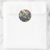 Sticker Rond Poissons, fruits et fleurs | Kathryn E. Cherry (Sac)