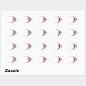 Sticker Rond Poissons mignons (Feuille)