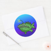 Sticker Rond Poissons Toothy (Enveloppe)