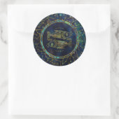 Sticker Rond Poissons Zodiac or Abalone sur Constellation (Sac)