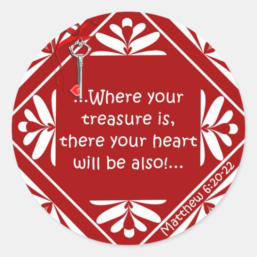 Sticker Rond Poitrine au trésor (Devant)