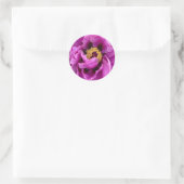 Sticker Rond poitrine rose fuchsia brillante et jolie (Sac)