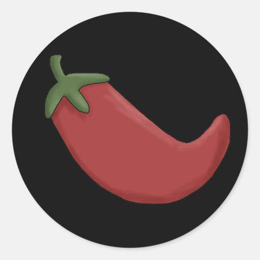 Sticker Rond Poivre rouge chili (Devant)