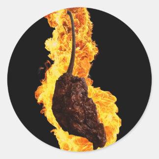 Sticker Rond Poivron fantôme