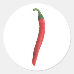 Sticker Rond Poivron Hot Chile