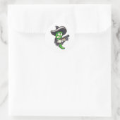 Sticker Rond poivron jalapeno vert avec tenue mariachi et un (Sac)