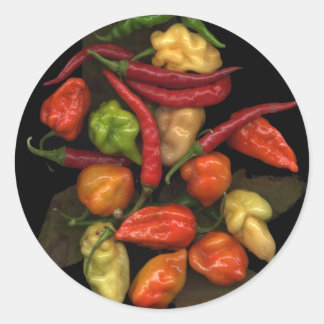 Sticker Rond Poivrons
