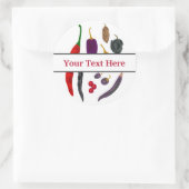 Sticker Rond Poivrons chauds (Sac)