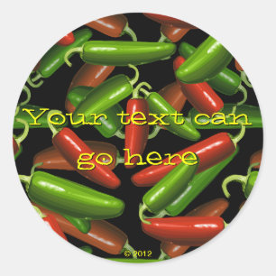 Sticker Rond Poivrons de piment