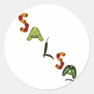 Sticker Rond Poivrons de salsa
