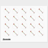 Sticker Rond Poivrons Jammin'Chili (Feuille)