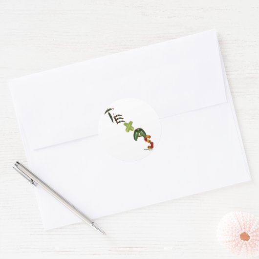 Sticker Rond Poivrons texans (Enveloppe)