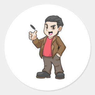 Sticker Rond Poker avec amis