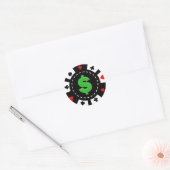 STICKER ROND POKER DE SIGNE DOLLAR (Enveloppe)