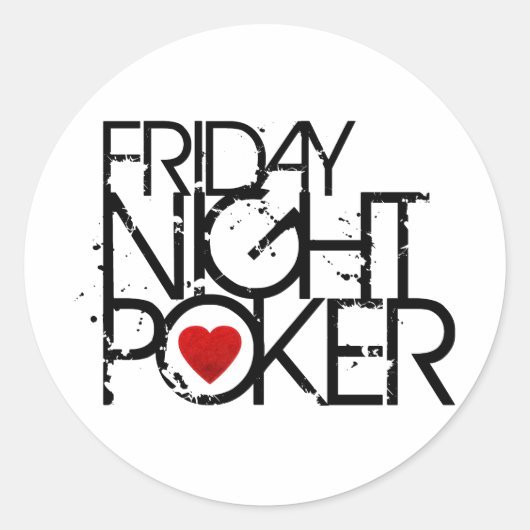 Sticker Rond Poker du vendredi soir (Devant)