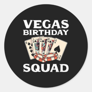 Sticker Rond Poker Lover Poker Anniversaire Squad